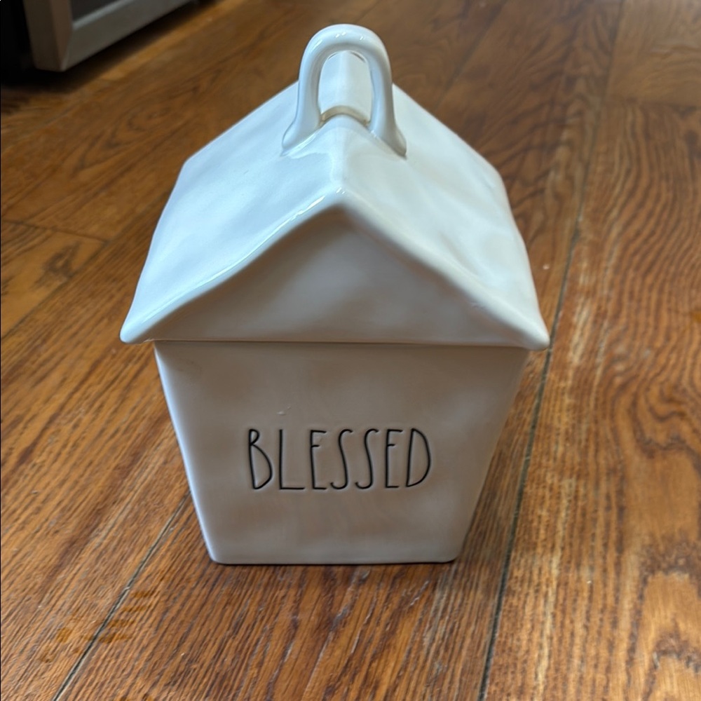Rae Dunn White 'Blessed' Canister